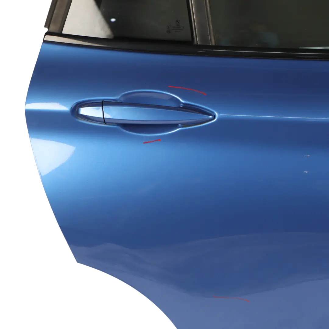 Door Rear Right O/S Estoril Blau Metallic - B45 to BMW X1 F48 with Part number 7461352 BMW X1 F48 Door Rear Right O/S Estoril Blau Metallic - B45 - SKU 7461352-EB - Part number 7461352