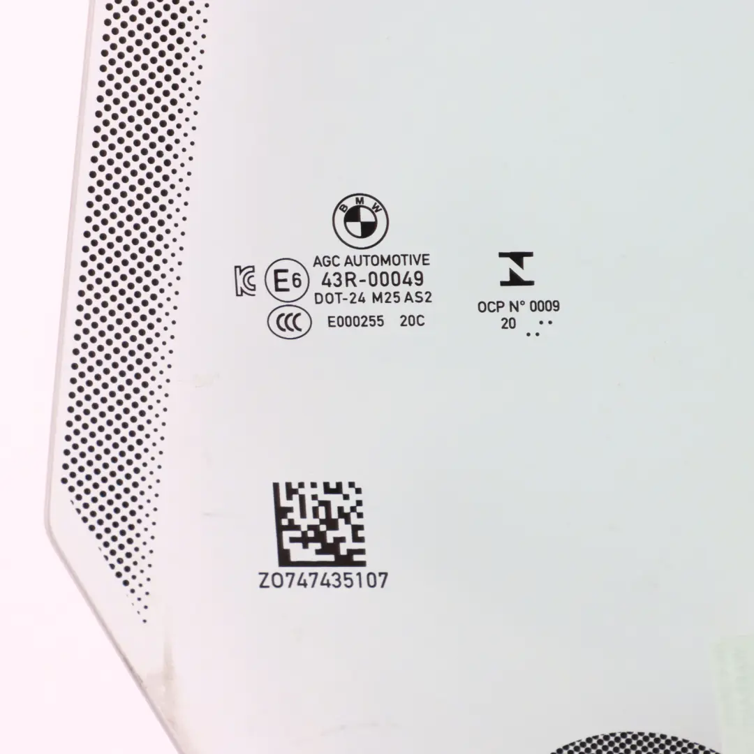 BMW F44 Gran Coupe Door Side Window Glass Glazing AS2 Rear Left N/S - SKU 7474351 - Part number 7474351