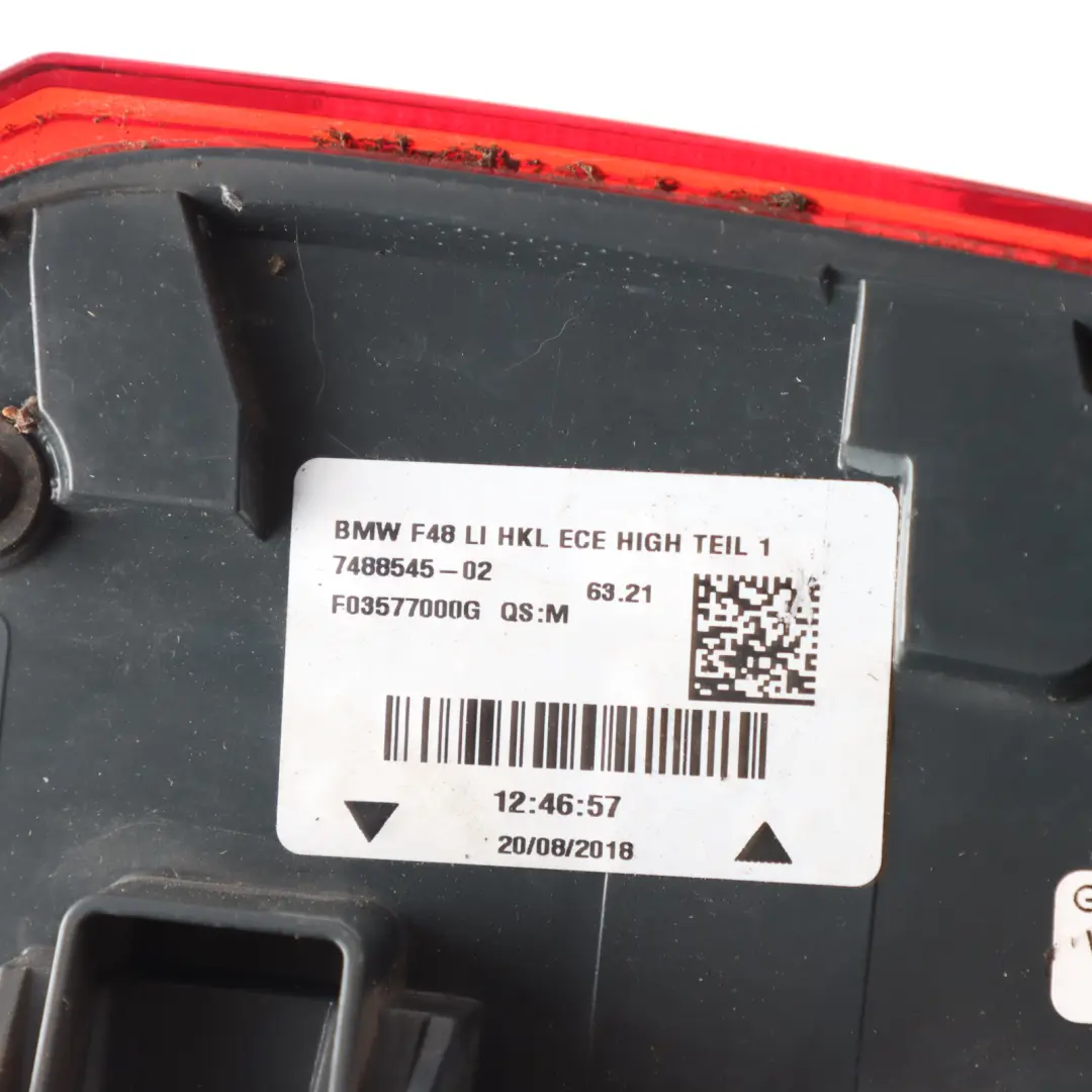 BMW X1 F48 Rückleuchte links N/S Licht Seitenwand - SKU 7488545-1 - Teilenummer 7488545