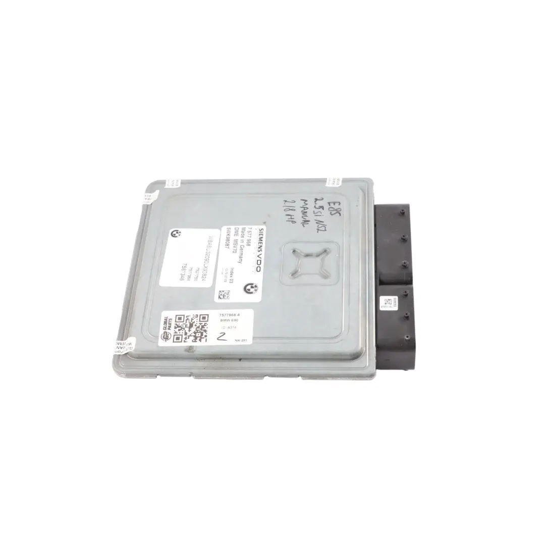 BMW E60 E61 E90 E91 325i 525i N52 218HP Engine Control ECU DME Manual - SKU 7577968-4 - Part number 7577968