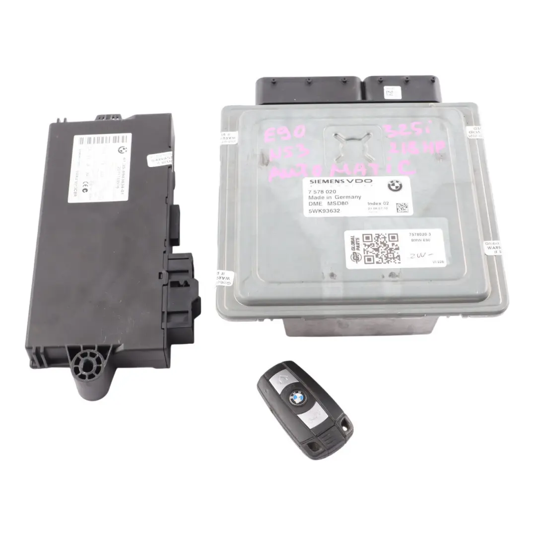  *BMW 3 5 E60 E90 325i 525i N53 218HP Steuergerät DME CAS3 + Schlüssel - SKU 7578020-3 - Teilenummer 7578020