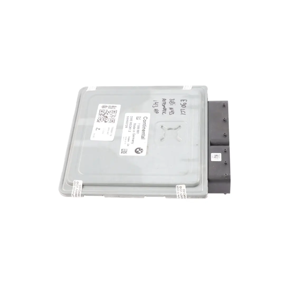 N43 143 Calculateur Gestion Moteur DME pour BMW E87 LCI E90 E91 118I 318I à propos du numéro de pièce 7599881 BMW E87 LCI E90 E91 118I 318I N43 143 Calculateur Gestion Moteur DME - SKU 7599881-18 - Numéro de pièce 7599881