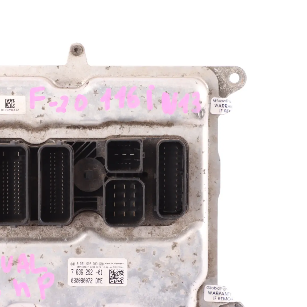 136HP Engine Control ECU DME Manual to BMW F20 F21 F30 F31 116i 316i N13 with Part number 7636292 BMW F20 F21 F30 F31 116i 316i N13 136HP Engine Control ECU DME Manual - SKU 7636292-8 - Part number 7636292