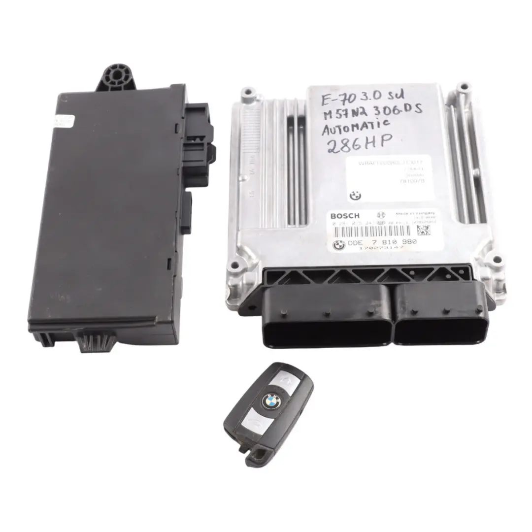 3.0Sd 335D 535D M57N2 Motor ECU KIT DDE CAS3 + Llave para BMW E60 E90 X5 E70 con número de pieza 7810980 BMW E60 E90 X5 E70 3.0Sd 335D 535D M57N2 Motor ECU KIT DDE CAS3 + Llave - SKU 7810980-2 - Número de pieza 7810980