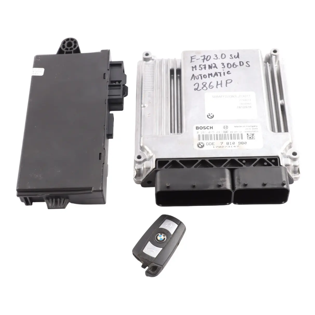 BMW E60 E90 X5 E70 3.0Sd 335D 535D M57N2 Motor ECU KIT DDE 7810980 CAS3 + Llave