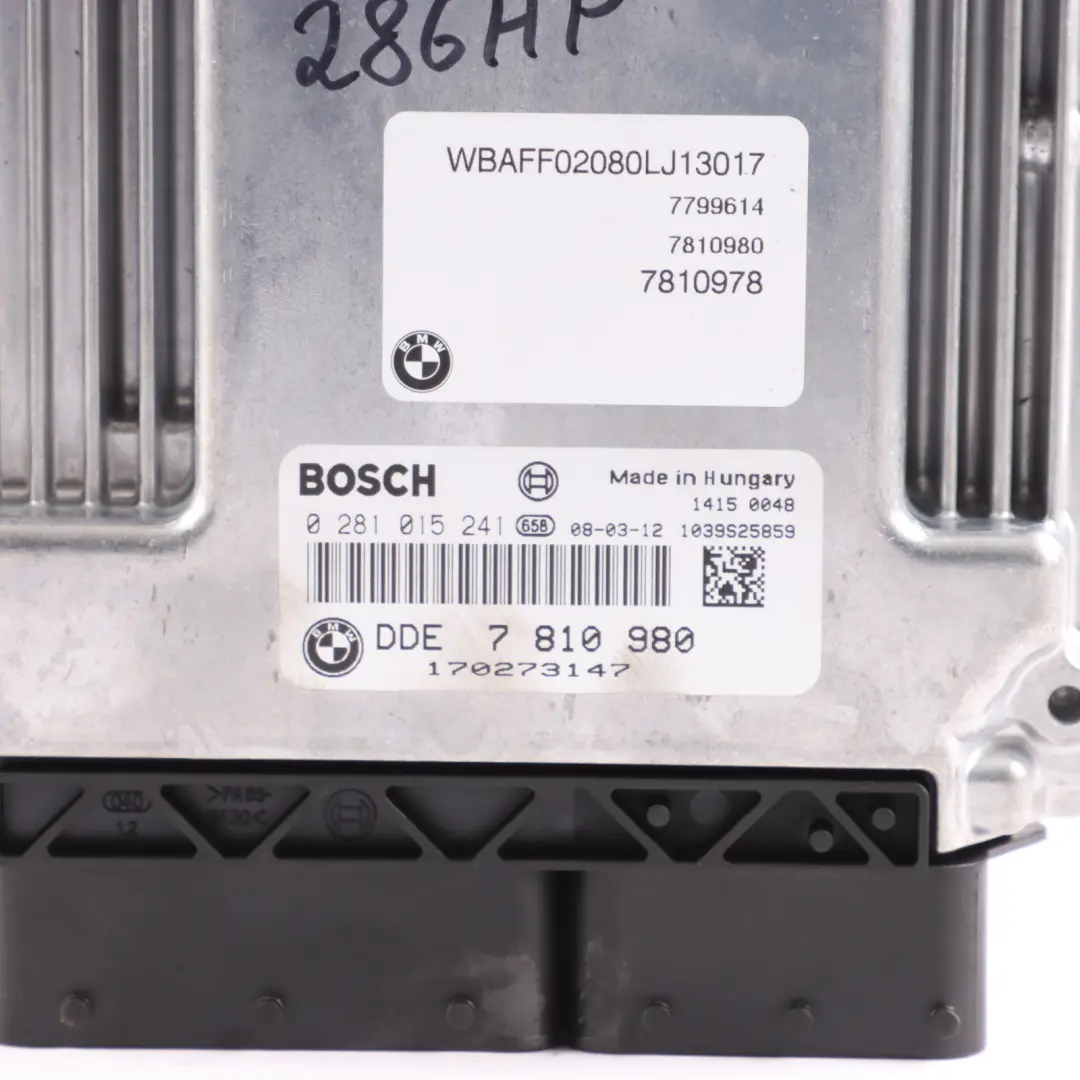 BMW E60 E90 X5 E70 3.0sd 335d 535d M57N2 Engine ECU DDE Kit Automatic - SKU 7810980-2 - Part number 7810980
