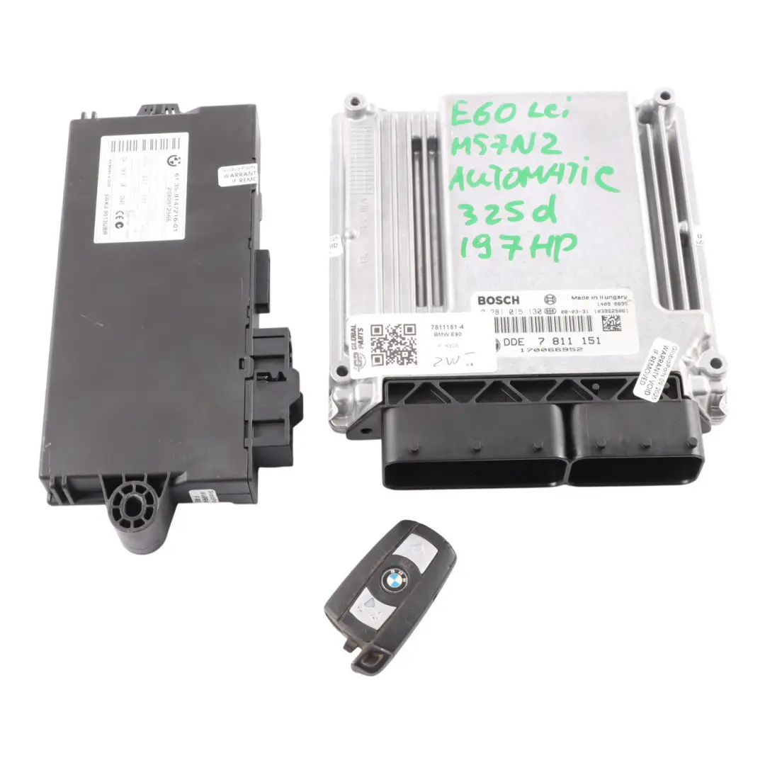 M57N2 Engine Control ECU DDE Kit Automatic to BMW E60 LCI E90 325d 525d with Part number 7811151 BMW E60 LCI E90 325d 525d M57N2 Engine Control ECU DDE Kit Automatic - SKU 7811151-4 - Part number 7811151