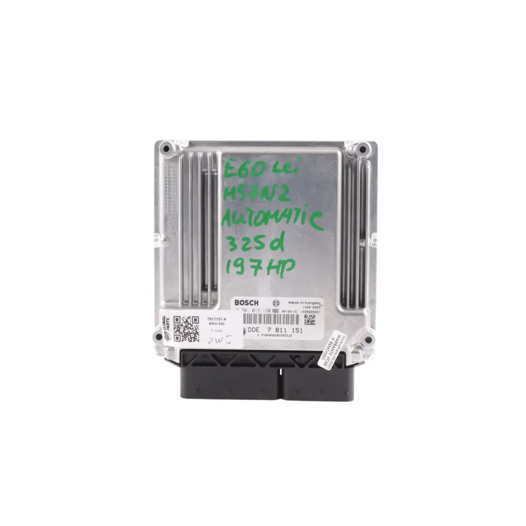 BMW E60 LCI E90 325d 525d M57N2 Engine Control ECU DDE Kit Automatic - SKU 7811151-4 - Part number 7811151