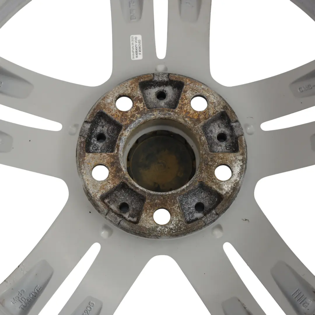 BMW F20 F21 Rear Silver Alloy Wheel Rim 18" 8J ET:52 M Star Spoke 386 - SKU 7845853-10 - Part number 7845853