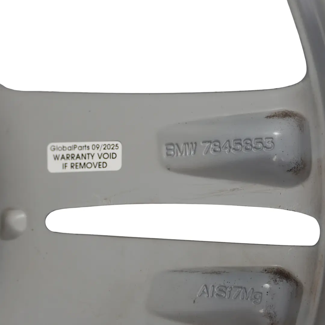 BMW F20 F21 Rear Silver Alloy Wheel Rim 18" 8J ET:52 M Star Spoke 386 - SKU 7845853-10 - Part number 7845853