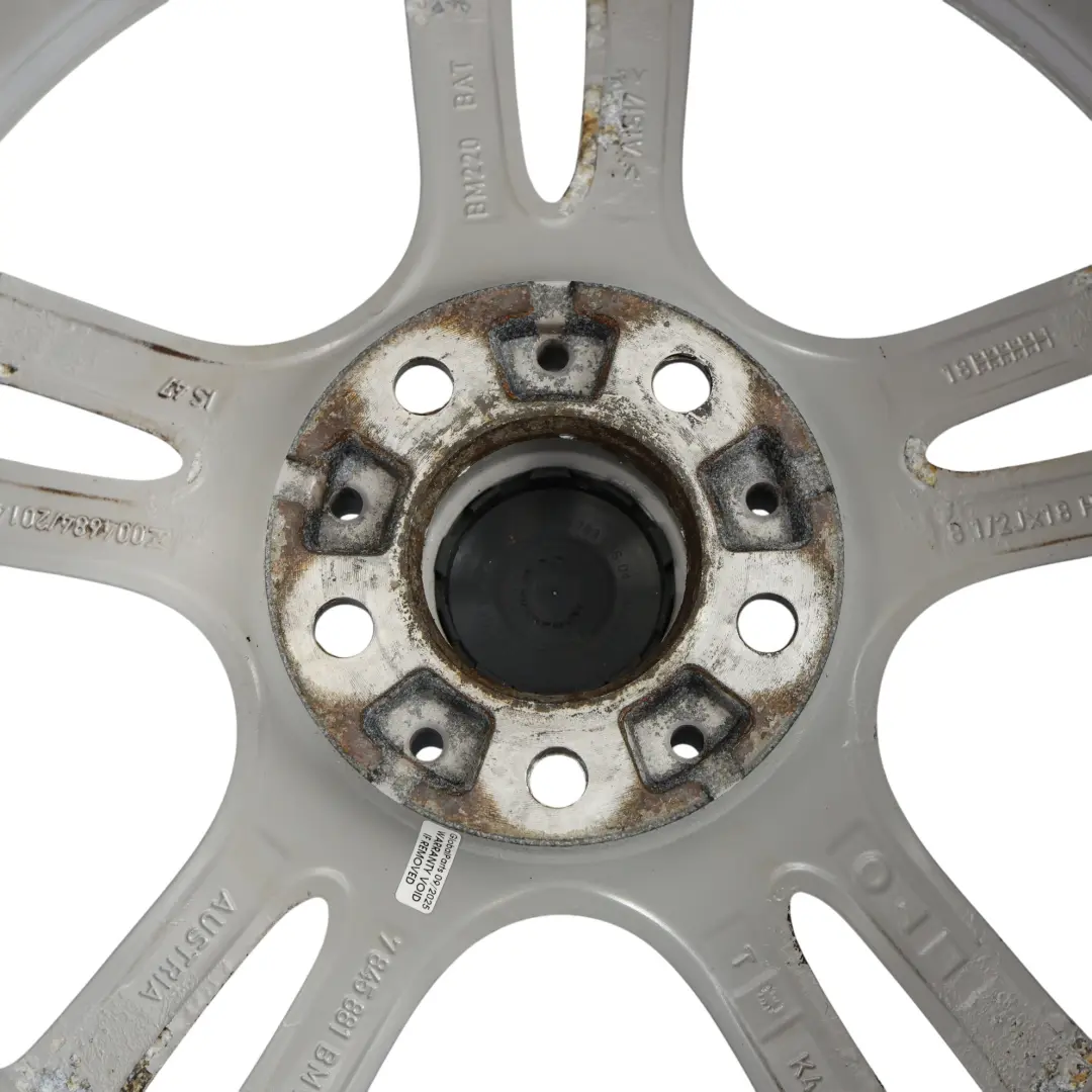 Alloy Rim 18" 8,5J ET:47 M Star Spoke 400 to BMW F30 F31 F32 Rear Wheel with Part number 7845881 BMW F30 F31 F32 Rear Wheel Alloy Rim 18" 8,5J ET:47 M Star Spoke 400 - SKU 7845881-2 - Part number 7845881