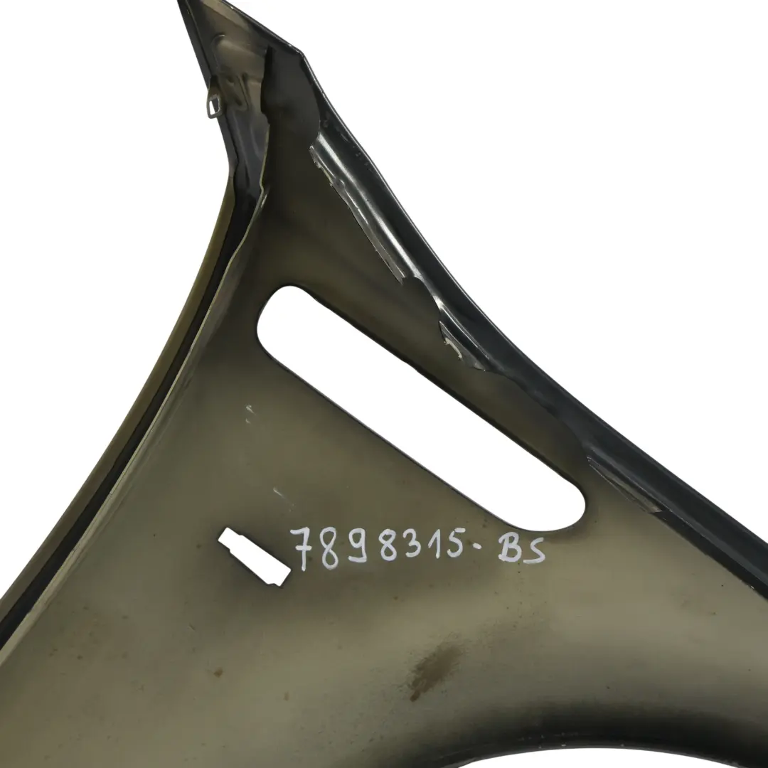 BMW E60 M5 Front Links Seitenverkleidung Kotflügel Black Sapphire Metallic - 475 - SKU 7898315-BS - Teilenummer 7898315