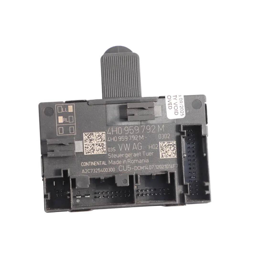 Porsche Cayenne 92A Front Door Control Module Unit Passenger Side - SKU 4H0959792M - Part number 4H0959792M