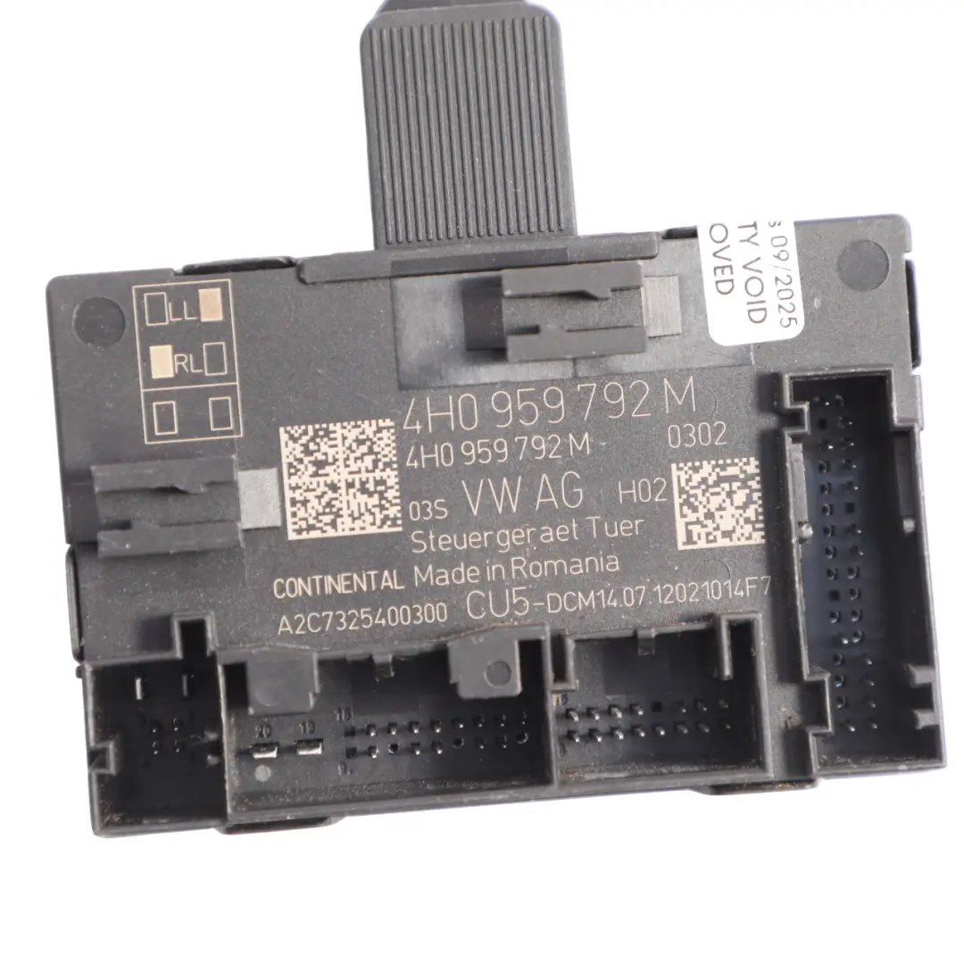Module Commande Porte Avant Côté Passager pour Porsche Cayenne 92A à propos du numéro de pièce 4H0959792M Porsche Cayenne 92A Module Commande Porte Avant Côté Passager - SKU 4H0959792M - Numéro de pièce 4H0959792M