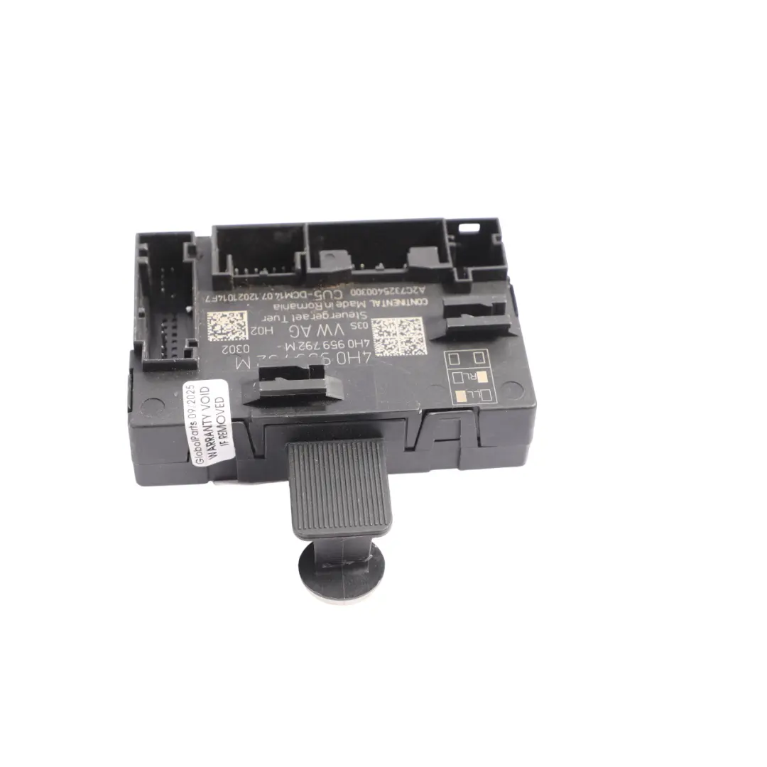 Porsche Cayenne 92A Front Door Control Module Unit ECU Left N/S - SKU 4H0959792M - Part number 4H0959792M