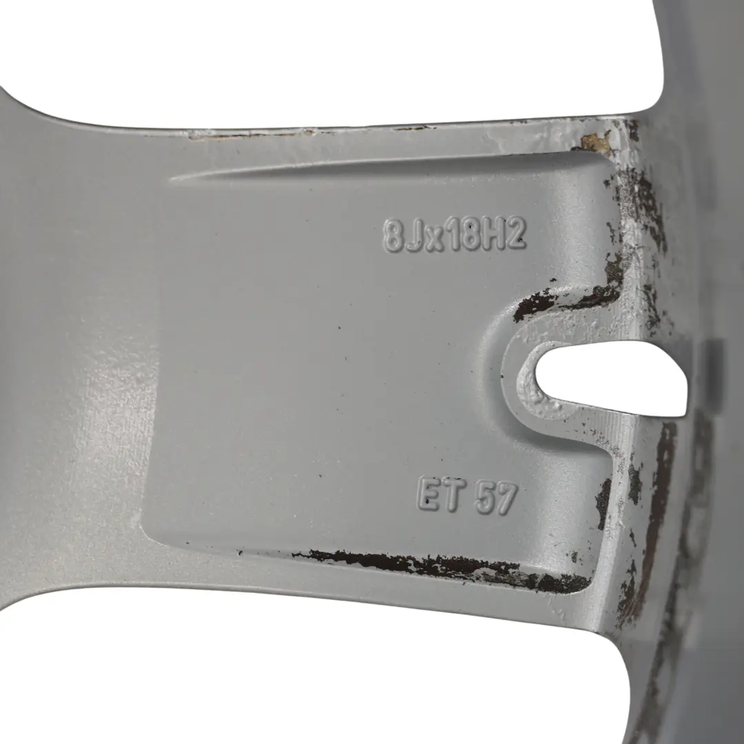VW Volkswagen Touareg 7L Silver Alloy Wheel Rim 18" ET:57 8J - SKU 7L6601025L-1 - Part number 7L6601025L