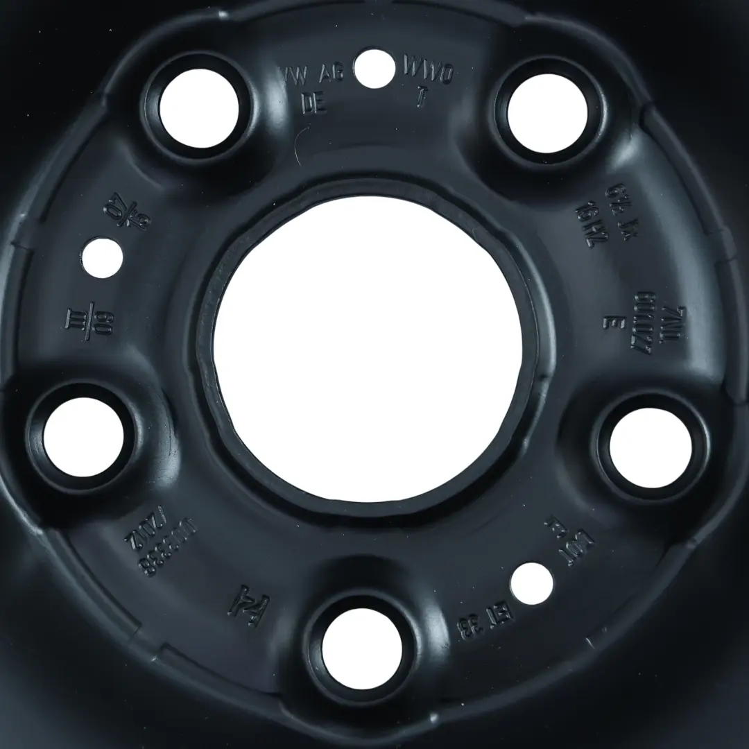 VW Tiguan 5N Sharan 7N Seat Alhambra Cerchio Acciaio Nero 16" 6,5J - SKU 7N0601027E - Numero di parte 7N0601027E