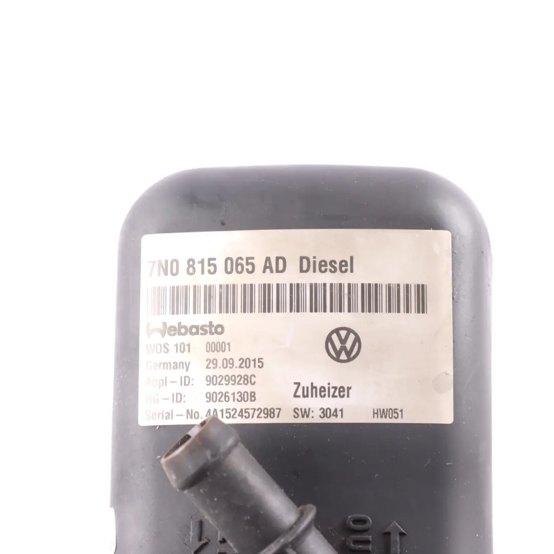 Volkswagen Sharan 7N Webasto Auxiliary Heater Control Unit 2.0 TDI - SKU 7N0815065AD - Part number 7N0815065AD