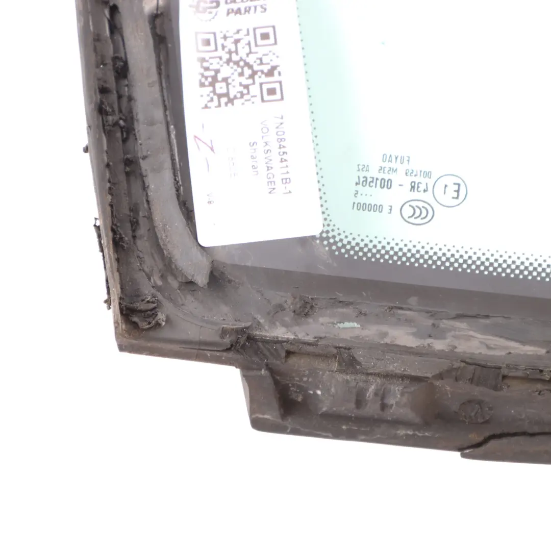 Volkswagen VW Sharan 7N Side Window Front Left N/S Fixed Triangle Glass AS2 - SKU 7N0845411B-1 - Part number 7N0845411B