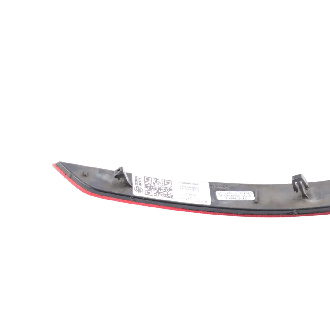VW Volkswagen Sharan 7N Rear Bumper Light Reflector Lower Right O/S - SKU 7N0945106B - Part number 7N0945106B