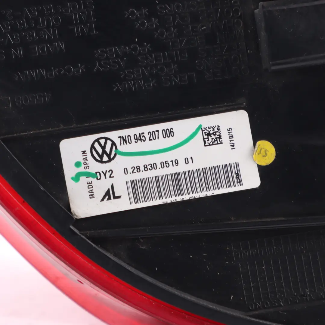 7N Rear Outer Tailgate LED Lamp Light Left N/S to Volkswagen Sharan with Part number 7N0945206 Volkswagen Sharan 7N Rear Outer Tailgate LED Lamp Light Left N/S - SKU 7N0945207 - Part number 7N0945206
