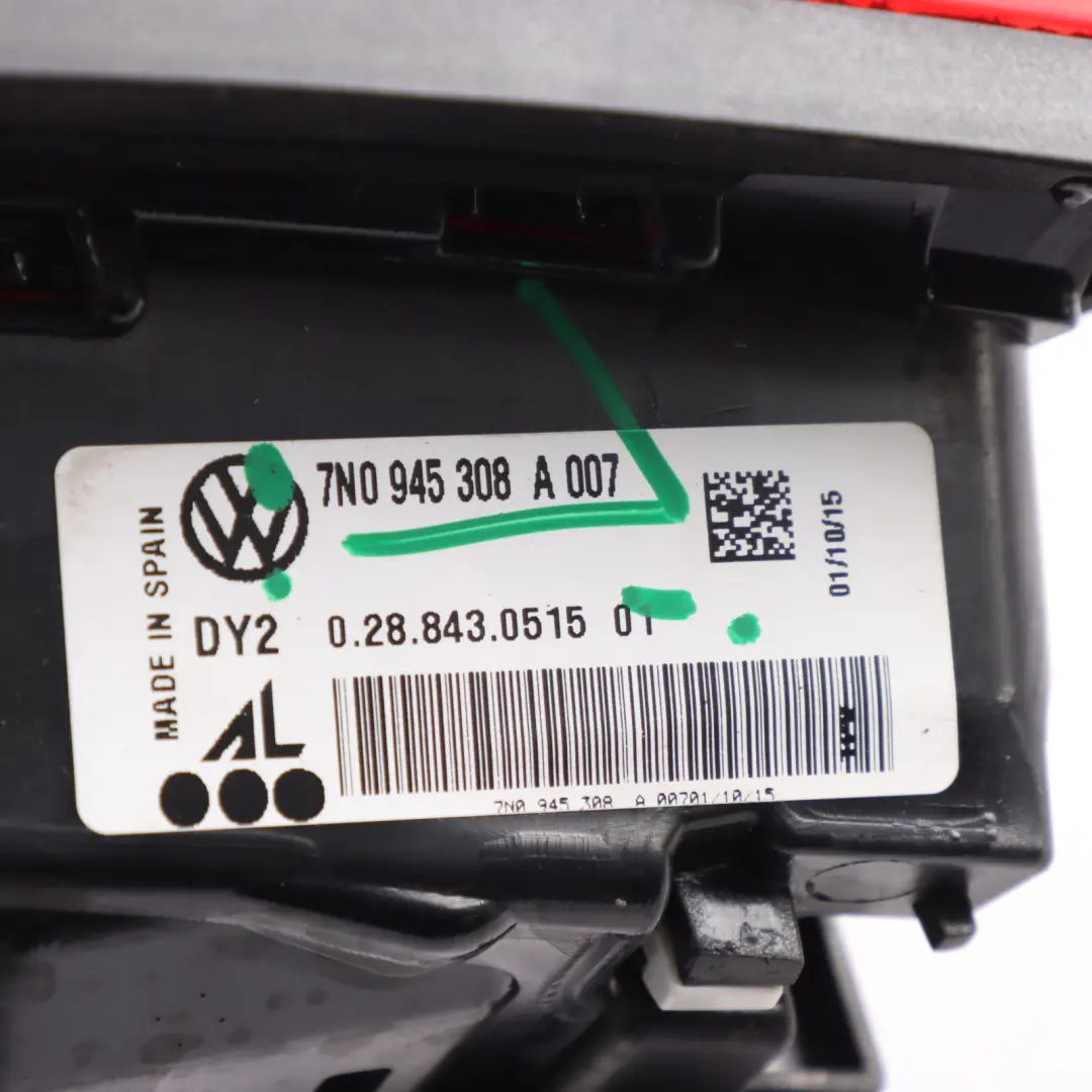 7N Rear Inner Tailgate Lamp Light Right O/S to Volkswagen Sharan with Part number 7N0945308A Volkswagen Sharan 7N Rear Inner Tailgate Lamp Light Right O/S - SKU 7N0945308A - Part number 7N0945308A