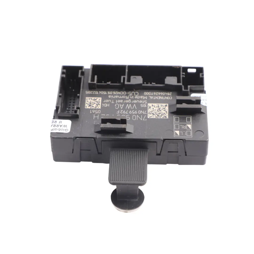 VW Volkswagen Sharan 7N Passenger's Side Door ECU Module Control Unit - SKU 7N0959792H - Part number 7N0959792H