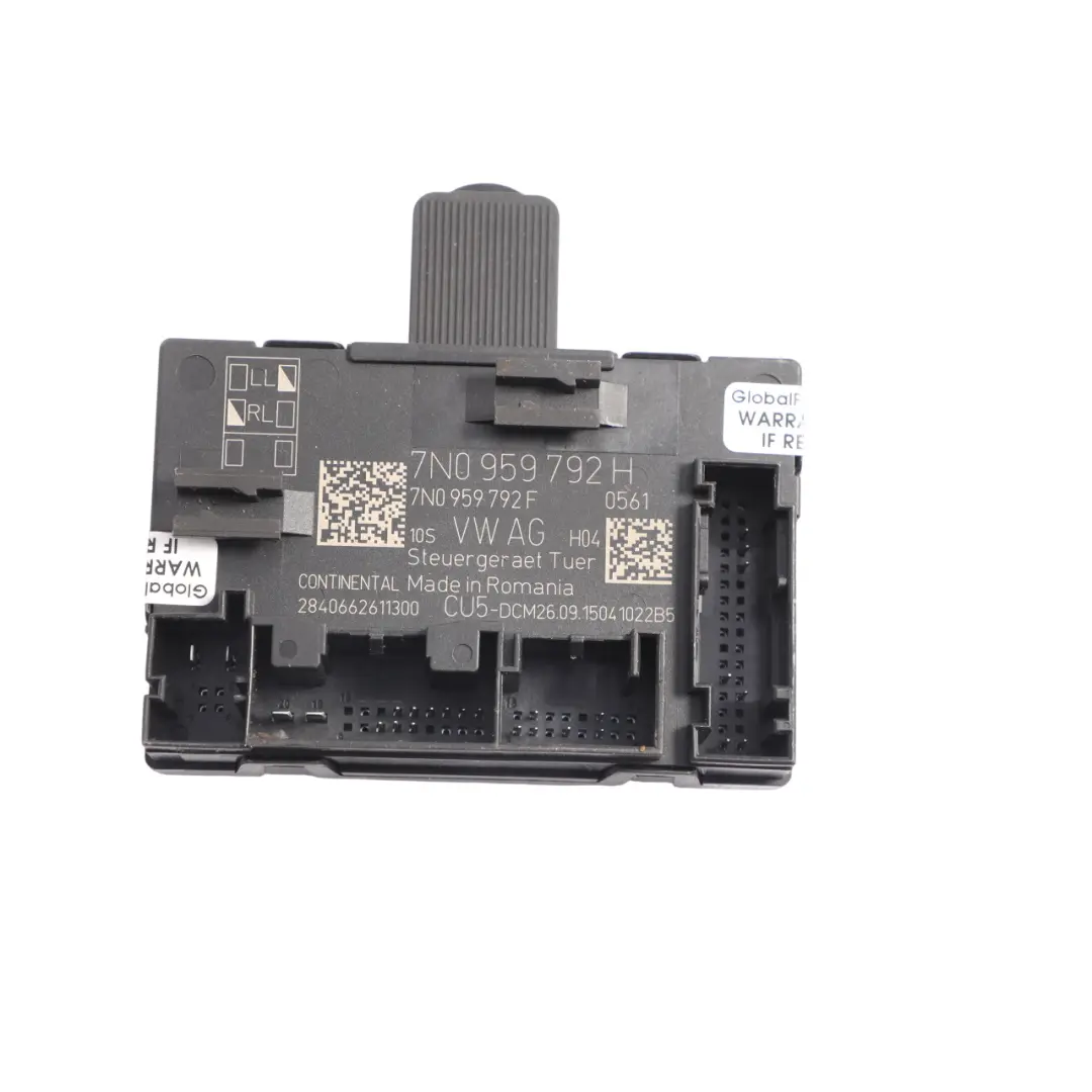 VW Volkswagen Sharan 7N Passenger's Side Door ECU Module Control Unit - SKU 7N0959792H - Part number 7N0959792H