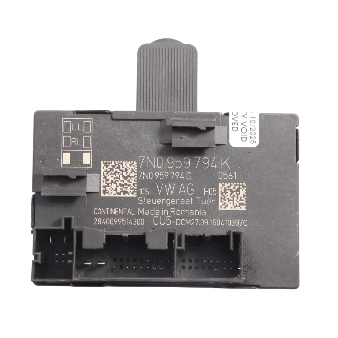 VW Sharan 7N Modulo Porta Posteriore Unità Di Controllo Sinistra Lato - SKU 7N0959794K - Numero di parte 7N0959794K