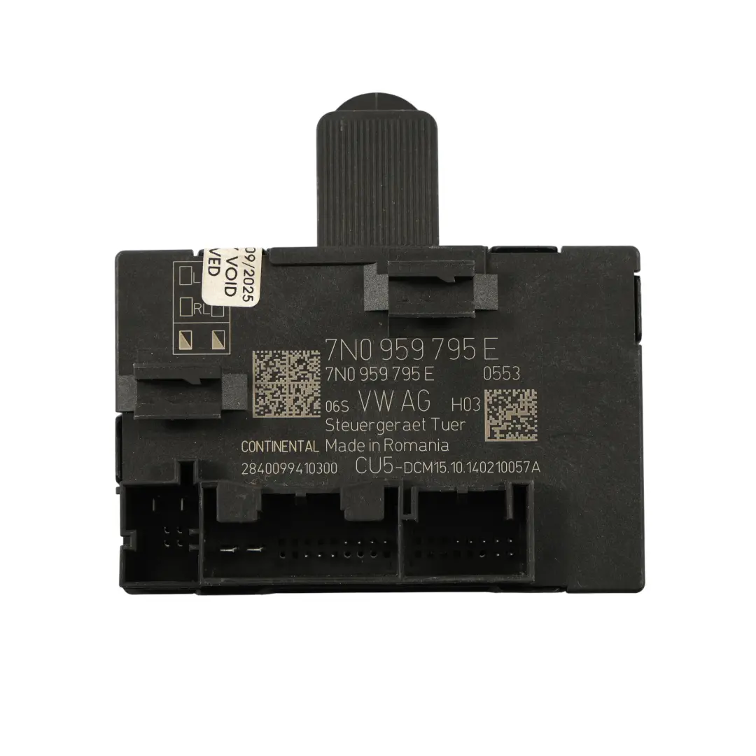 Skoda Yeti 5L Puerta Módulo ECU Unidad Trasera Izquierda Derecha - SKU 7N0959795E - Número de pieza 7N0959795E