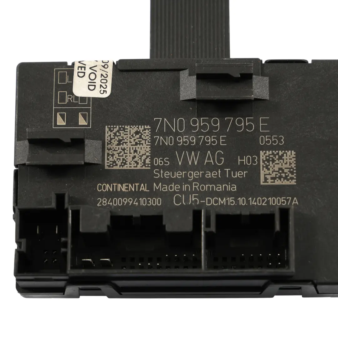 Skoda Yeti 5L Puerta Módulo ECU Unidad Trasera Izquierda Derecha - SKU 7N0959795E - Número de pieza 7N0959795E