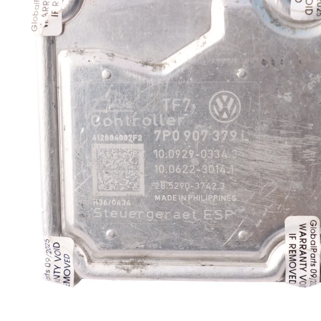ABS Hydraulic Unit Brake Pump 7P0907379L 7P5614517A to Porsche Cayenne 92A with Part number 95835595503 Porsche Cayenne 92A ABS Hydraulic Unit Brake Pump 7P0907379L 7P5614517A - SKU 95835595503 - Part number 95835595503