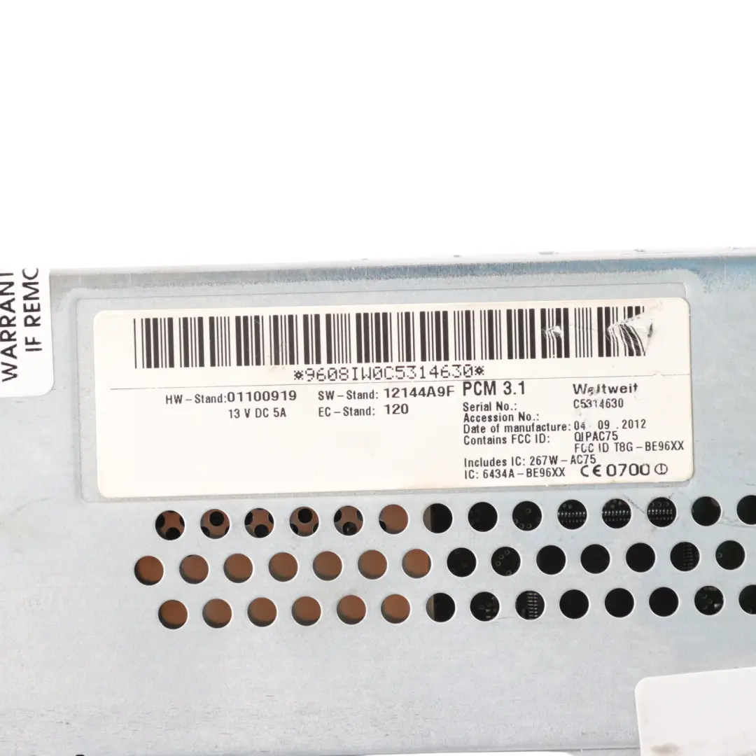 Porsche Cayenne 92A Radio Head Unit Sat Nav Control Panel Unit 7P5035884S - SKU 958642970AX - Part number 958642970AX
