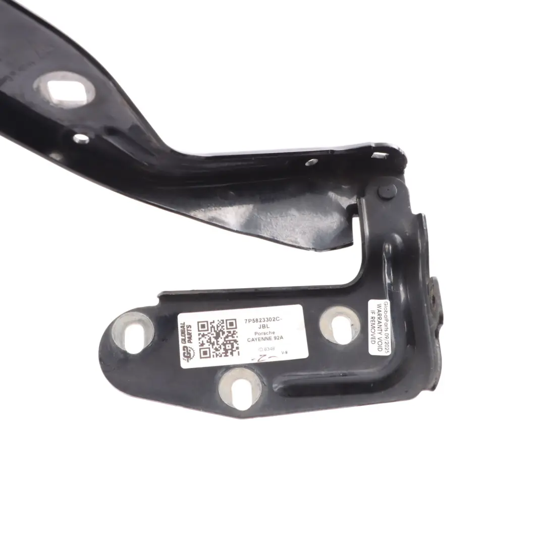 Hood Hinge Bonnet Right O/S Jet Black Metallic - C9X to Porsche Cayenne 92A Engine with Part number 7P5823302C-JBL Porsche Cayenne 92A Engine Hood Hinge Bonnet Right O/S Jet Black Metallic - C9X - SKU 7P5823302C-JBL - Part number 7P5823302C-JBL