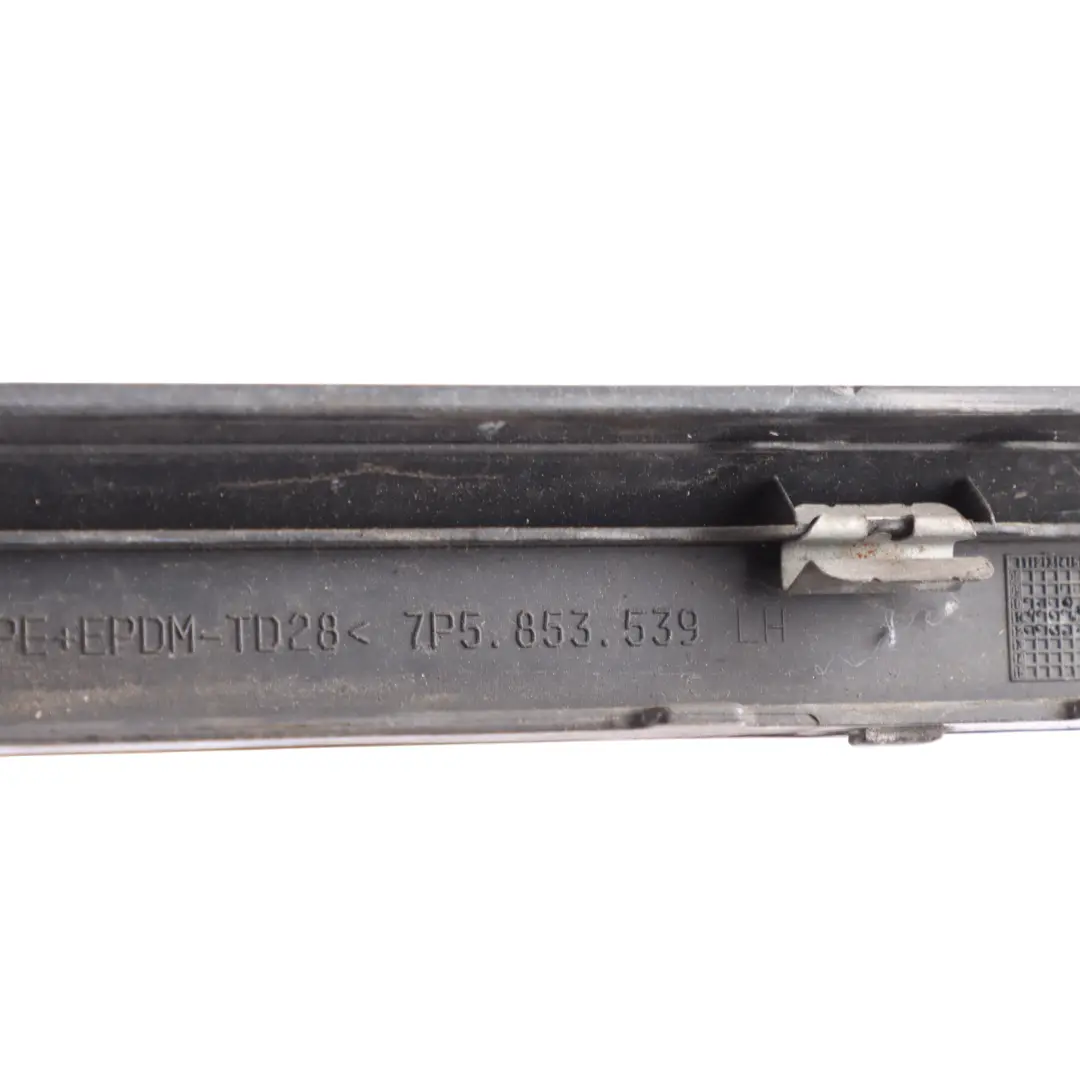 Skirt Sill Trim Panel Rear Left N/S Jet Black C9X to Porsche Cayenne 92A with Part number 7P5853539 Porsche Cayenne 92A Skirt Sill Trim Panel Rear Left N/S Jet Black C9X - SKU 7P5853539-JBL - Part number 7P5853539