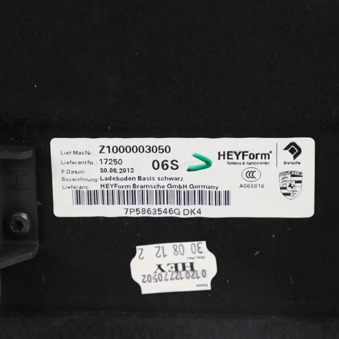 Porsche Cayenne 92A Wykładzina Podłogi Bagażnika 7P5863546G - SKU 95855154600 - Numer Części 95855154600