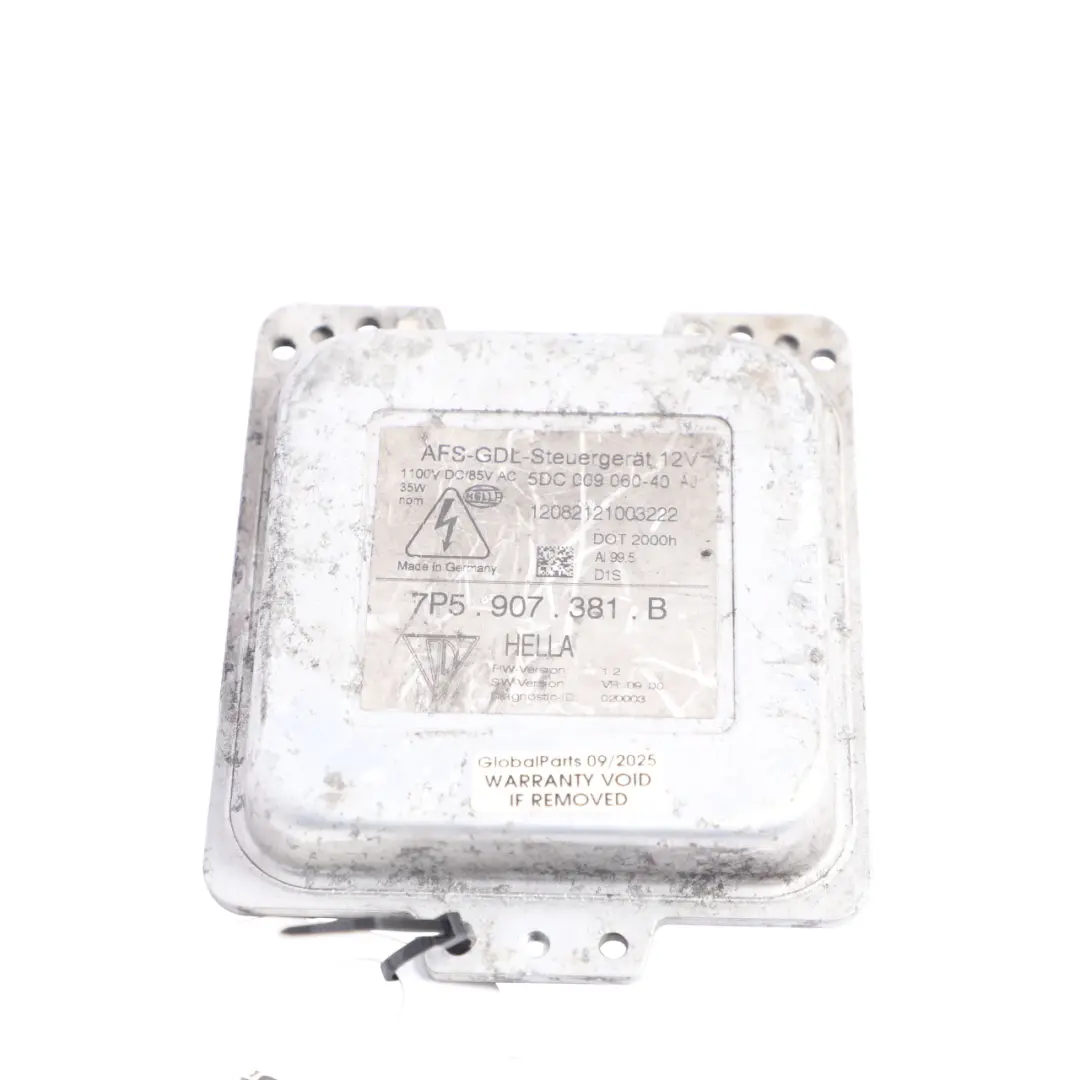 Porsche Cayenne 92A Frontscheinwerfer Xenon Ballast Steuermodul - SKU 7P5907381B - Teilenummer 7P5907381B