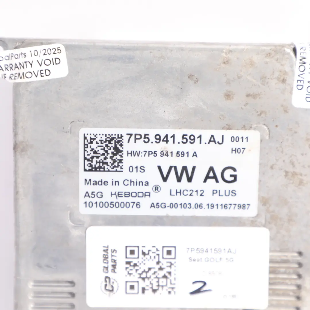 5G Module Ballast Phare Gauche Droit pour Volkswagen Golf Mk7 à propos du numéro de pièce 7P5941591AJ Volkswagen Golf Mk7 5G Module Ballast Phare Gauche Droit - SKU 7P5941591AJ - Numéro de pièce 7P5941591AJ