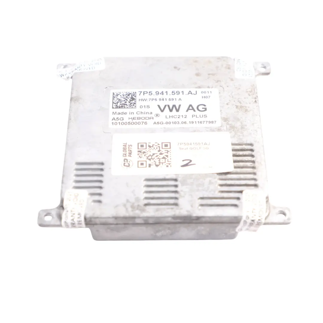 Volkswagen Golf Mk7 5G Module Ballast Phare Gauche Droit - SKU 7P5941591AJ - Numéro de pièce 7P5941591AJ