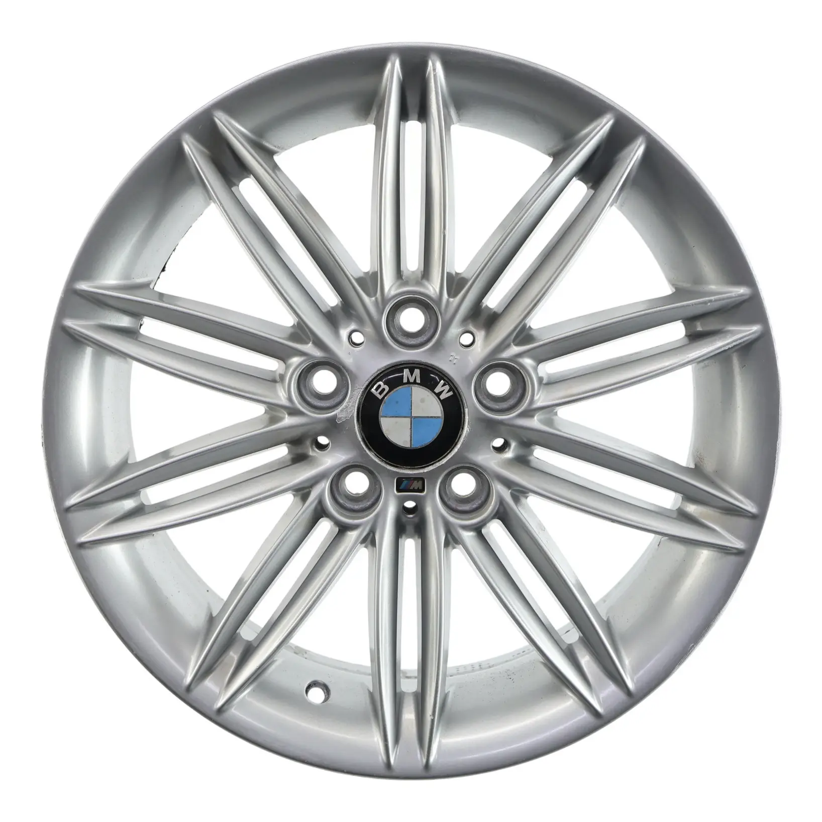 BMW E81 E82 E87 E88 Silber Alu Felge Alufelge 17" 7J ET:47 M Doppel Speiche 207