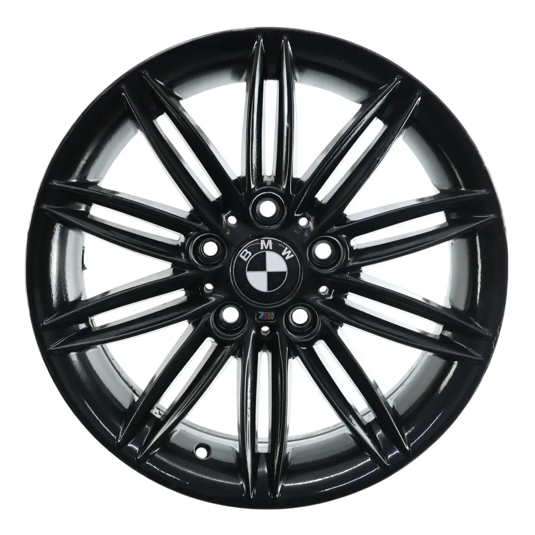BMW E81 E82 E87 E88 Rear Black Wheel Alloy Rim 17" 7,5J ET:47 M Double Spoke 207 - SKU 8036938-10 - Part number 8036938