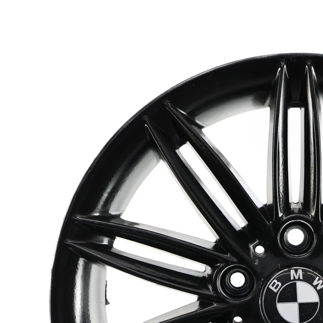 BMW E81 E82 E87 E88 Rear Black Wheel Alloy Rim 17" 7,5J ET:47 M Double Spoke 207 - SKU 8036938-10 - Part number 8036938