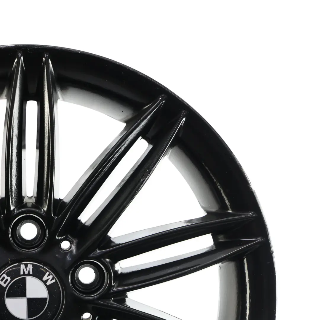BMW E81 E82 E87 E88 Rear Black Wheel Alloy Rim 17" 7,5J ET:47 M Double Spoke 207 - SKU 8036938-10 - Part number 8036938