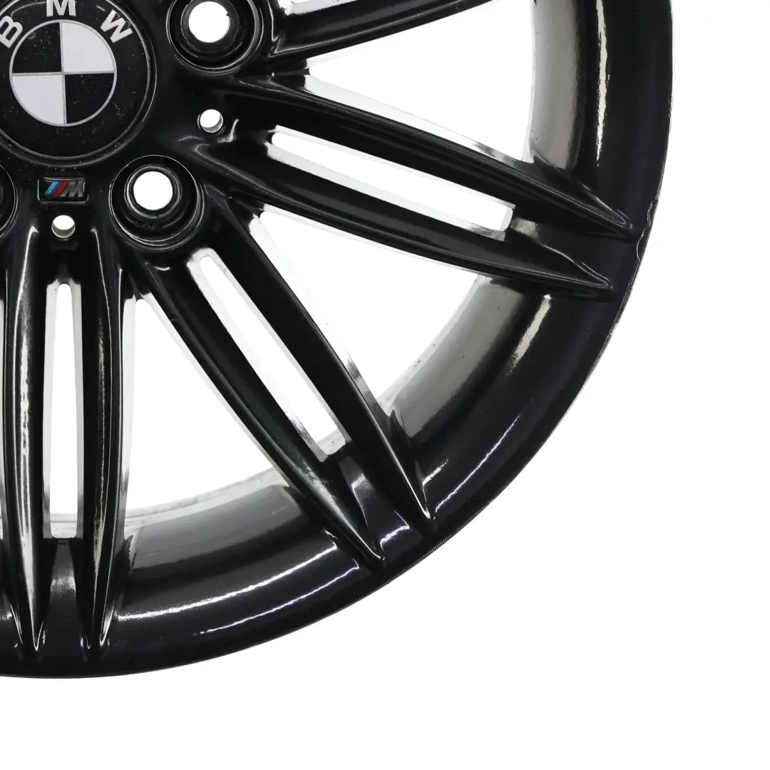 BMW E81 E82 E87 E88 Rear Black Wheel Alloy Rim 17" 7,5J ET:47 M Double Spoke 207 - SKU 8036938-10 - Part number 8036938