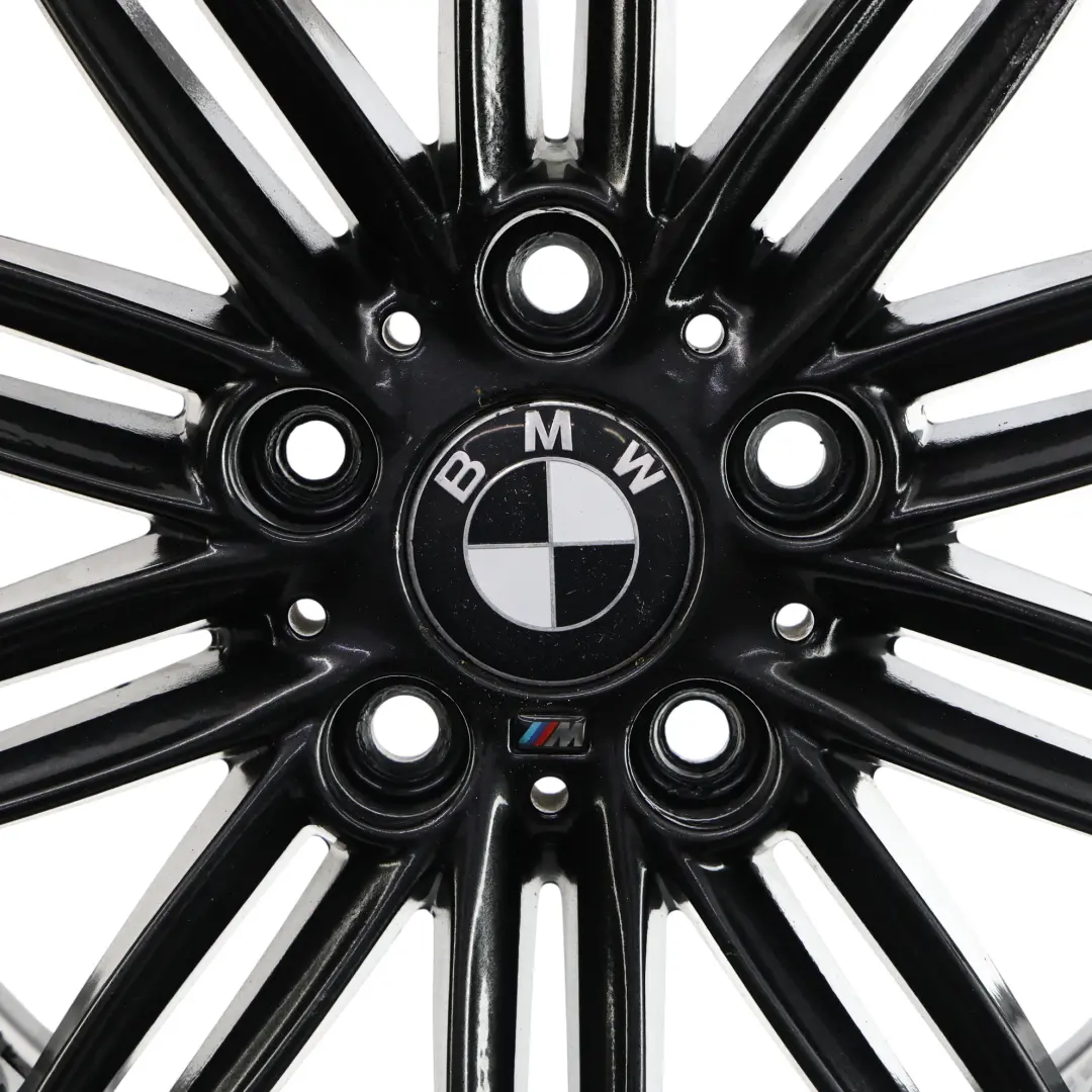 BMW E81 E82 E87 E88 Rear Black Wheel Alloy Rim 17" 7,5J ET:47 M Double Spoke 207 - SKU 8036938-10 - Part number 8036938