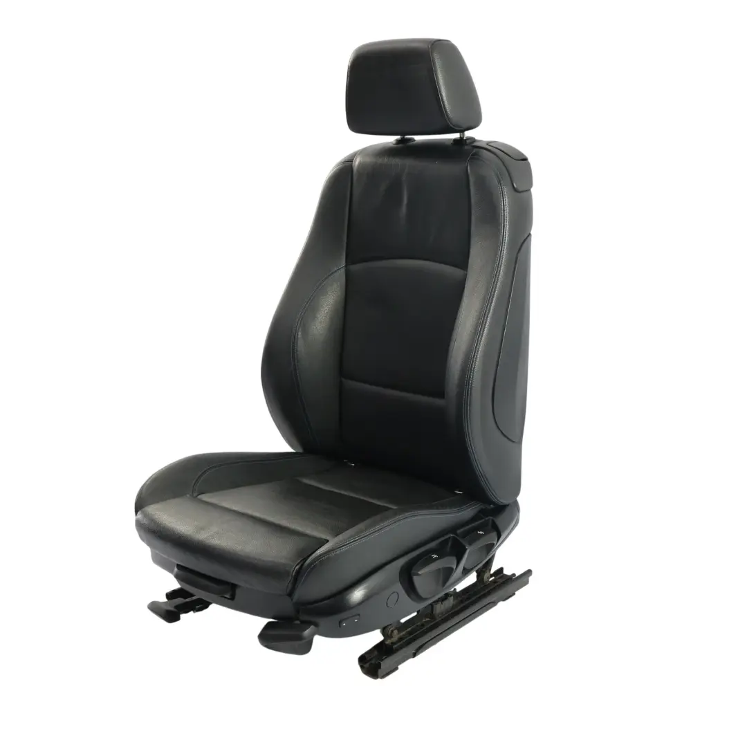 BMW E88 Convertible M Sport Heated Front Seat Left N/S Leather Boston Black Blue - SKU 8053969-1 - Part number 8053969