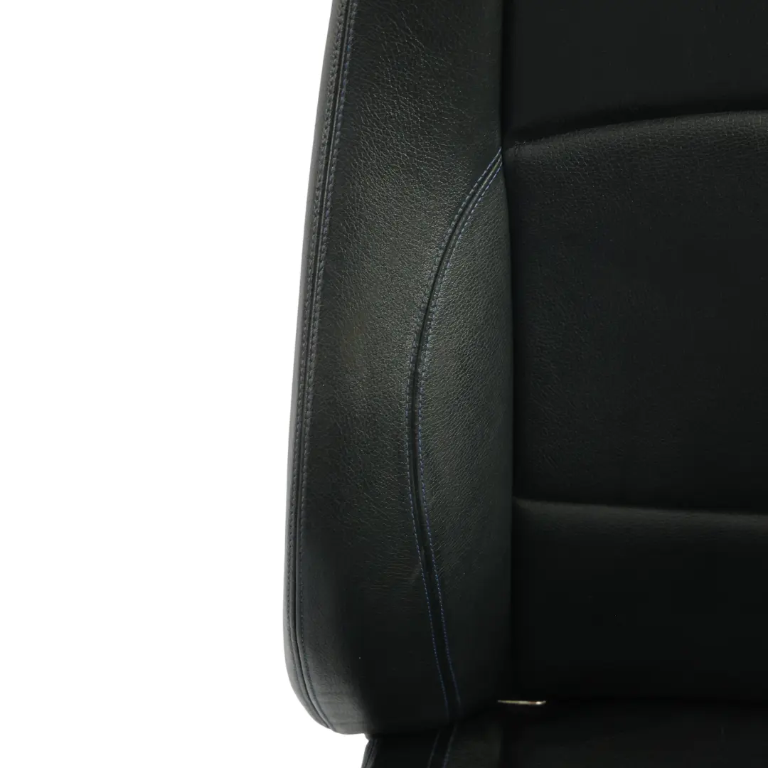 BMW E88 Cabrio M Sport Beheizter Vordersitz Links Leder Boston Schwarz Blau - SKU 8053969-1 - Teilenummer 8053969