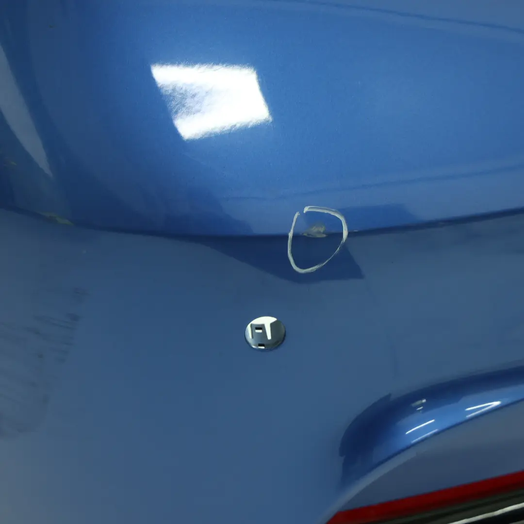BMW F30 Rear Bumper M Sport Trim Panel PDC Estorilblau Estoril Blue - B45 - SKU 8056497-EB1 - Part number 8056497