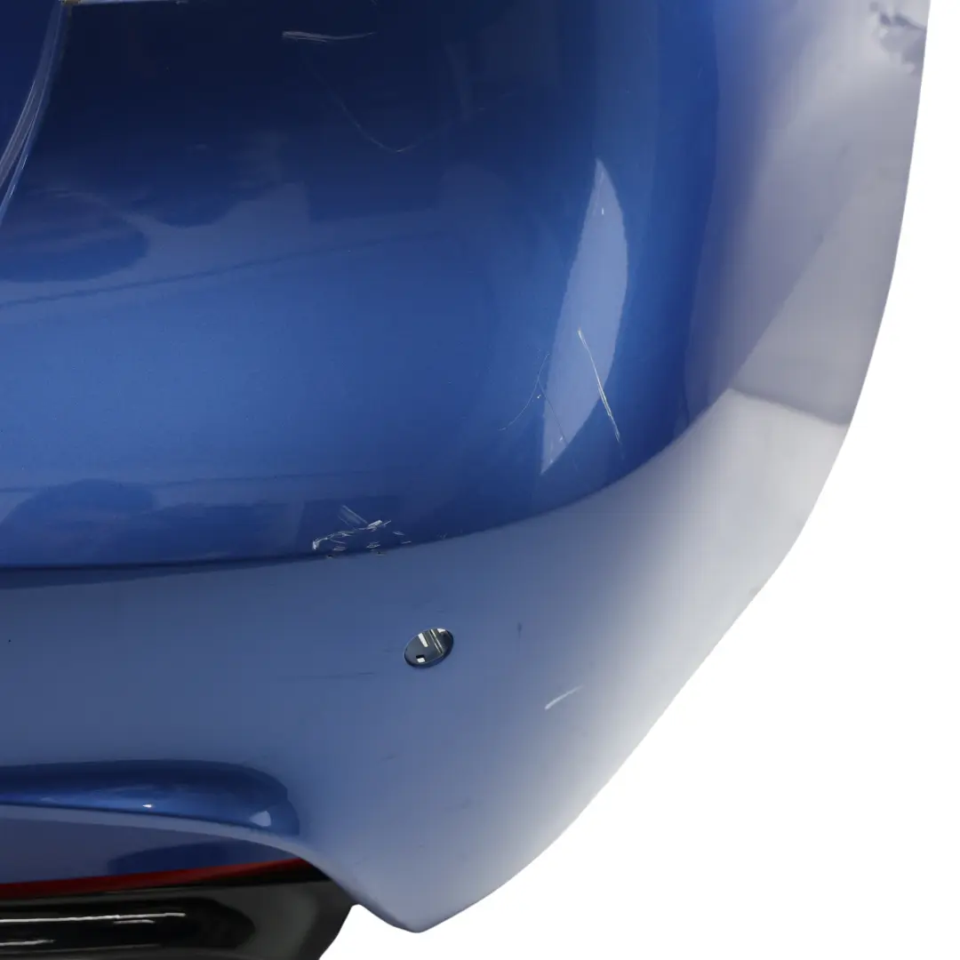 Bumper M Sport Trim Panel PDC Estorilblau Estoril Blue - B45 to BMW F30 Rear with Part number 8056497 BMW F30 Rear Bumper M Sport Trim Panel PDC Estorilblau Estoril Blue - B45 - SKU 8056497-EB1 - Part number 8056497