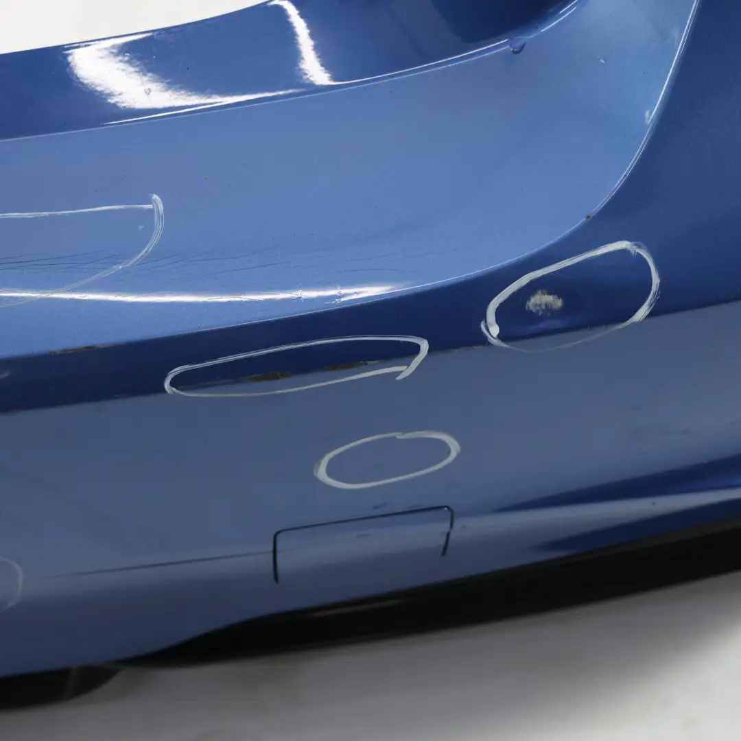 BMW F30 Rear Bumper M Sport Trim Panel PDC Estoril Blue Metallic - B45 - SKU 8056498-EB - Part number 8056498